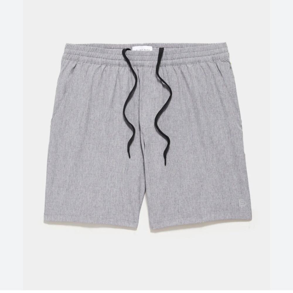 NEW Flint Park Advantage Tennis Shorts Mens MED 7" Inseam Lined Heather Gray